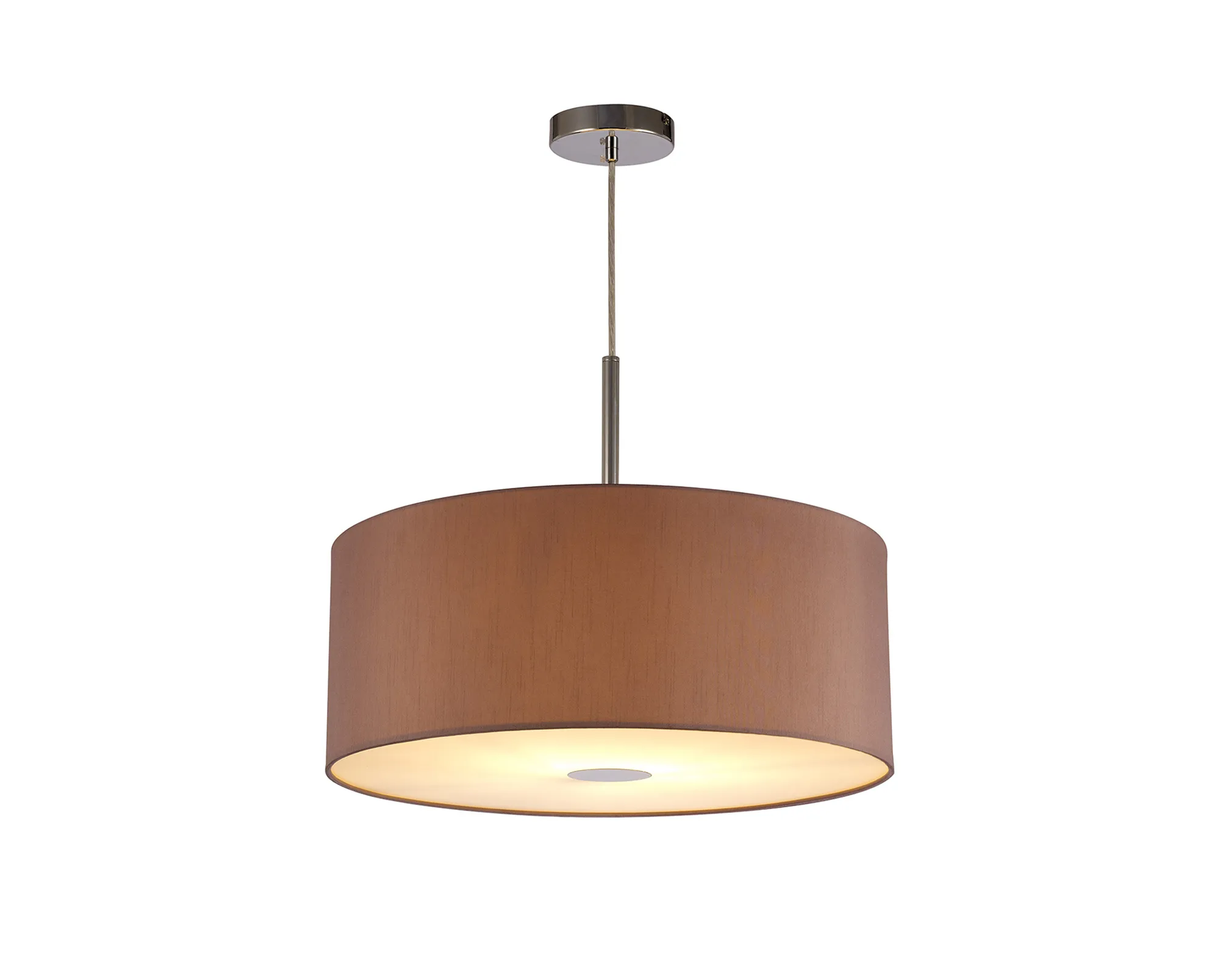 Baymont 50cm Pendant 1 Light Polished Chrome, Taupe/Halo Gold, Frosted Diffuser DK0145  Deco Baymont CH TA